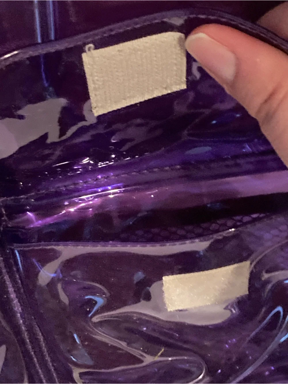Vintage Purple Vinyl Transparent Backpack